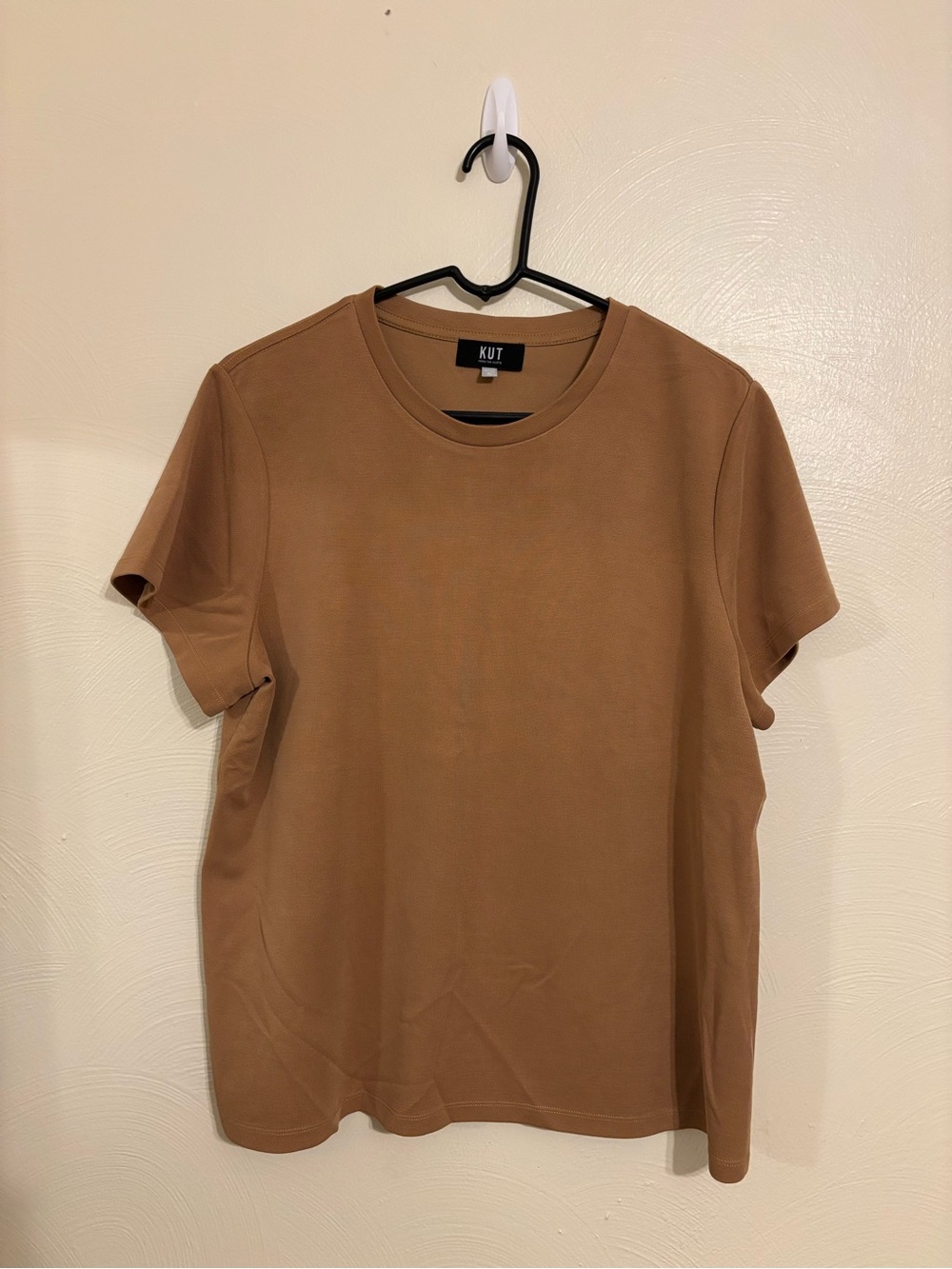 KUT From The Kloth XL Brown Modal Short Sleeve Crew Neck Top